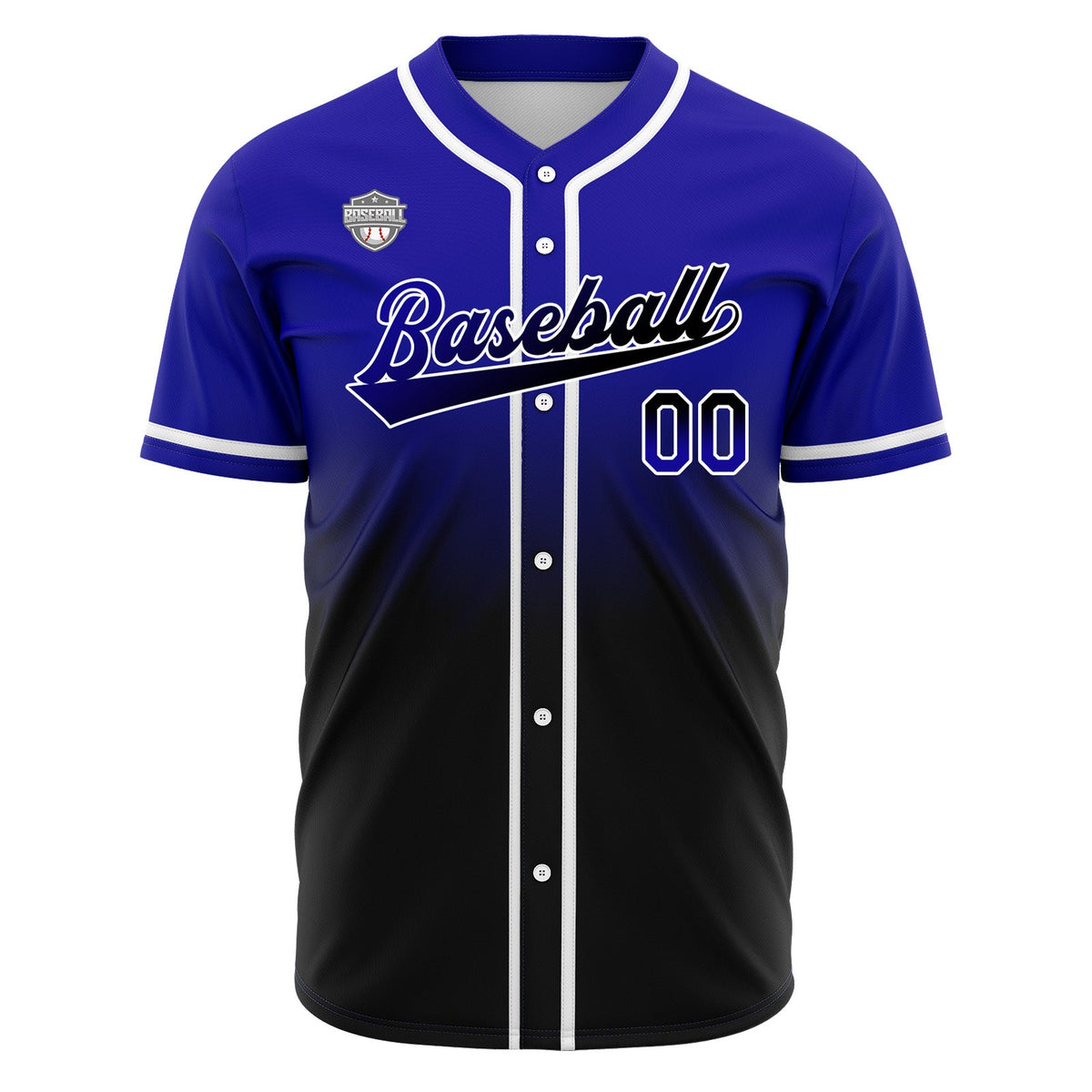 Camisetas de béisbol personalizadas con degradado nombre número y logotipo