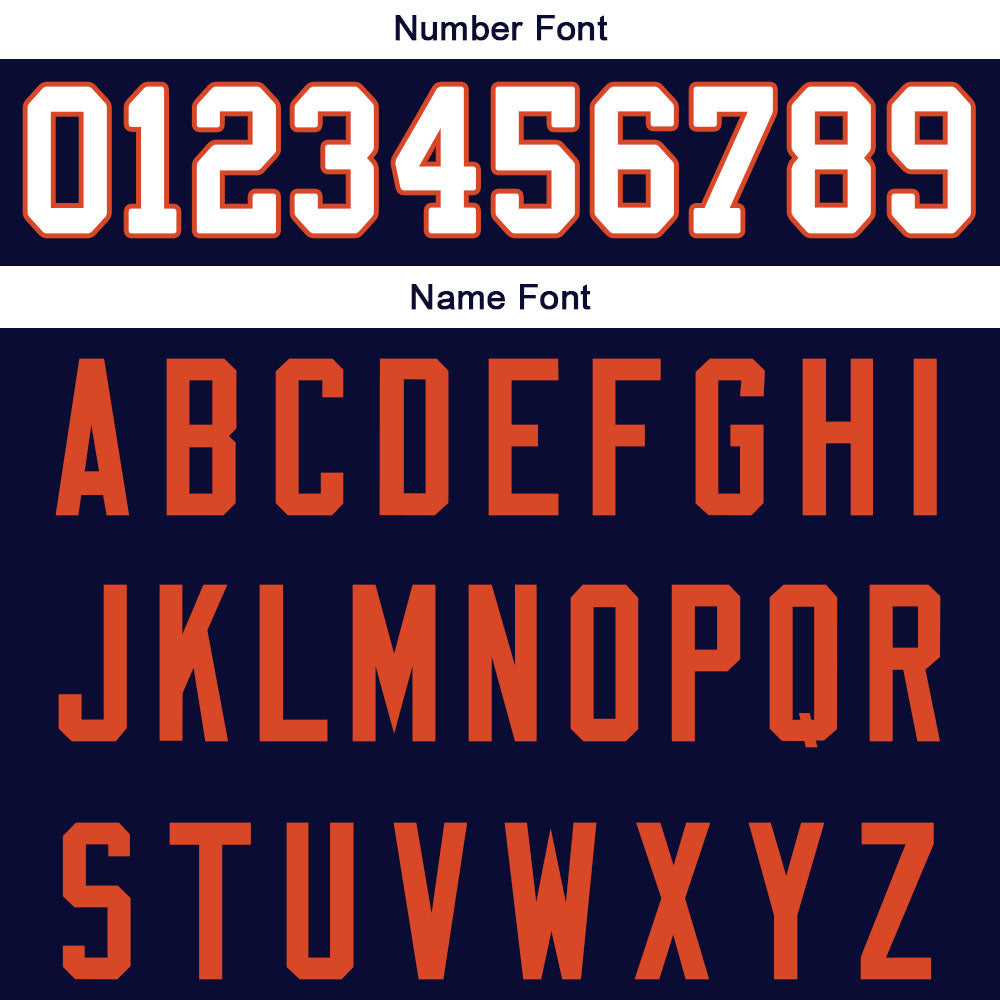 custom authentic gradient fashion football jersey orange-navy-white