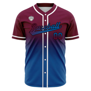 Camisetas de béisbol personalizadas con degradado nombre número y logotipo