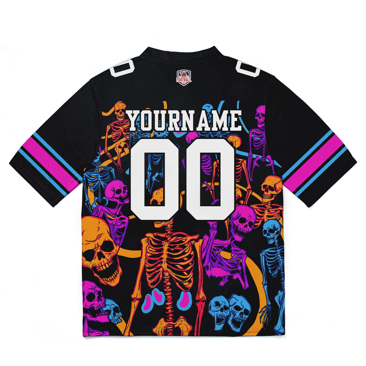 Camiseta de fútbol personalizada con nombre y número del equipo bordados y estampados -Naranja