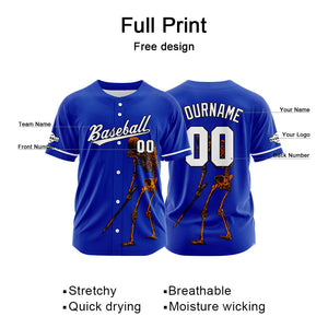 Camiseta de béisbol personalizada para hombres mujeres ni?os y jóvenes con bordados y estampados en color azul