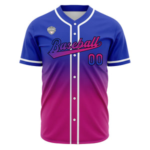 Camisetas de béisbol personalizadas con degradado nombre número y logotipo