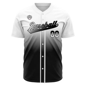 Camisetas de béisbol personalizadas con degradado nombre número y logotipo