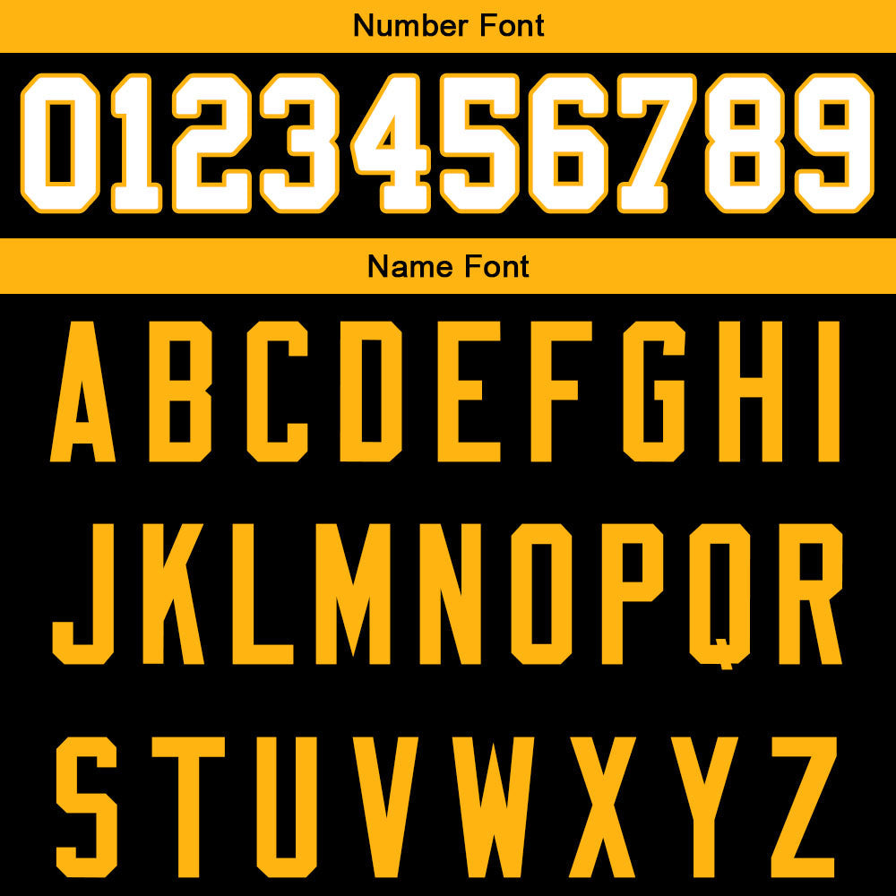 custom authentic gradient fashion football jersey black-yellow
