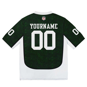 Camiseta de fútbol personalizada con nombre y número del equipo impresos y bordados-color verde oscuro