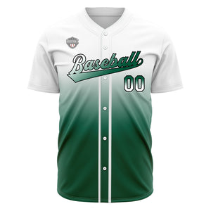 Camisetas de béisbol personalizadas con degradado nombre número y logotipo