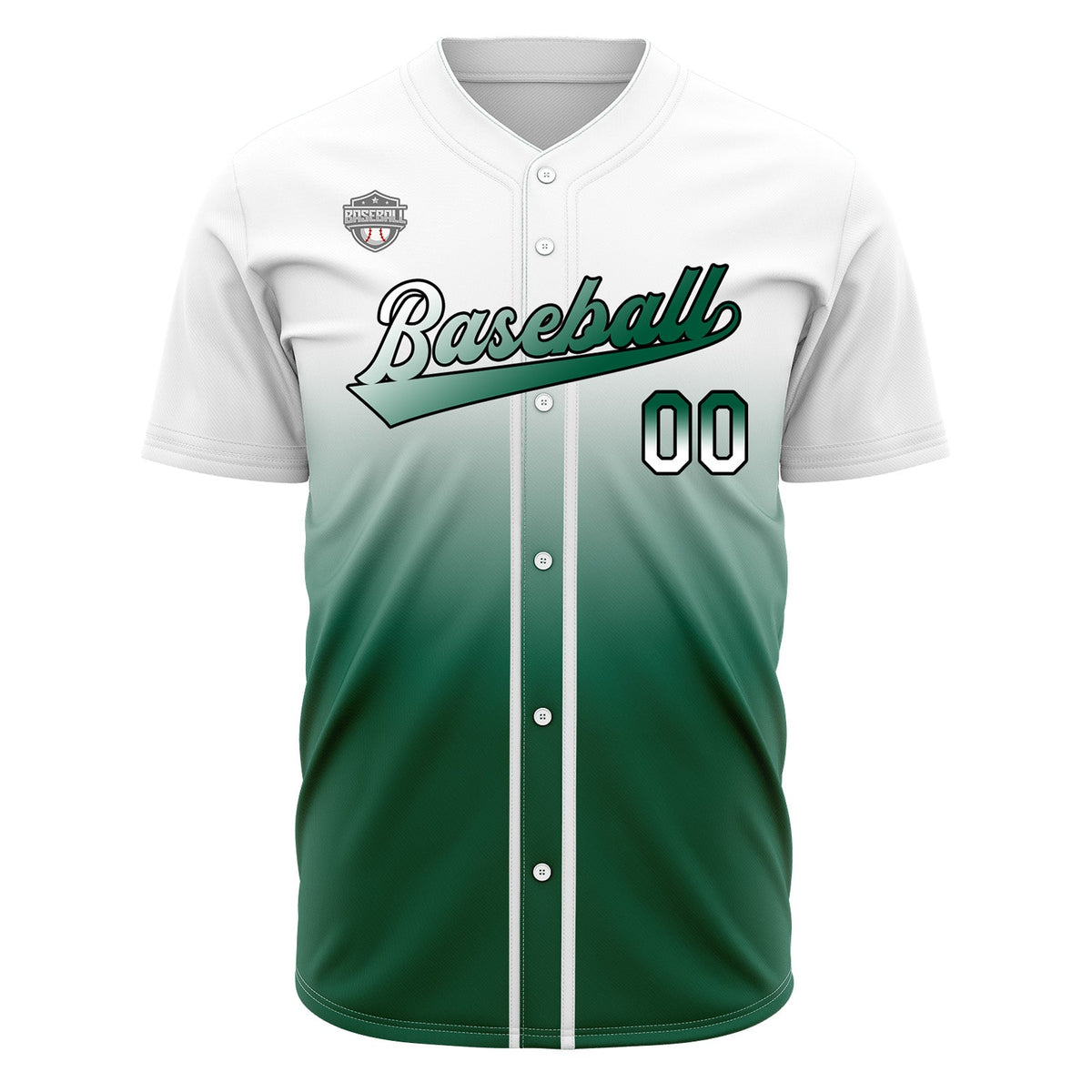 Camisetas de béisbol personalizadas con degradado nombre número y logotipo