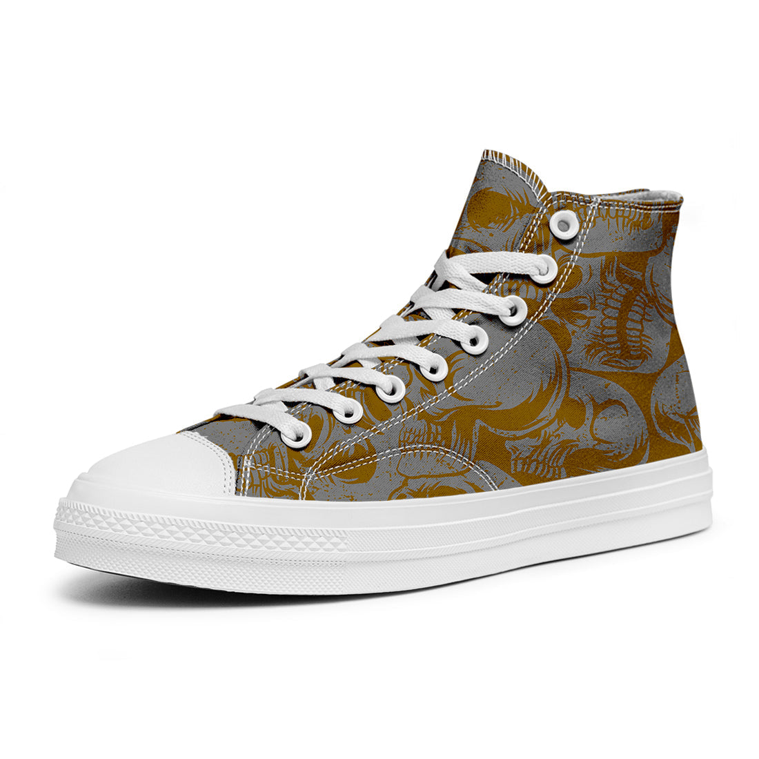 Resalta tu estilo con las zapatillas de lona de caña media Skeleton para hombre y mujer