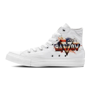Resalta tu estilo con zapatillas de lona de media caña con estampado de grafiti para hombre y mujer