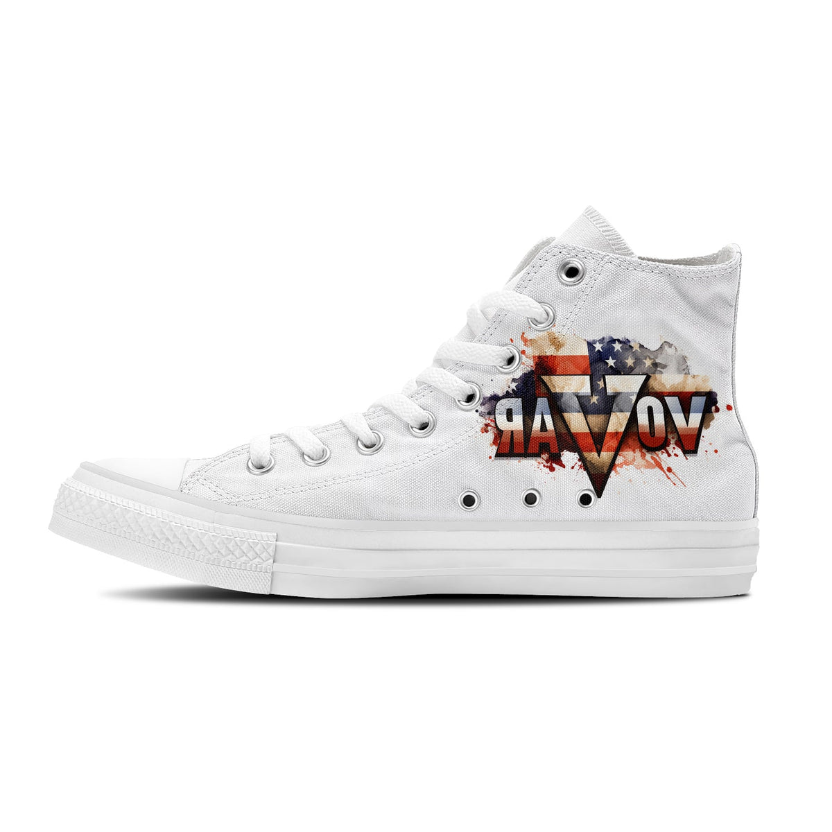 Resalta tu estilo con zapatillas de lona de media caña con estampado de grafiti para hombre y mujer