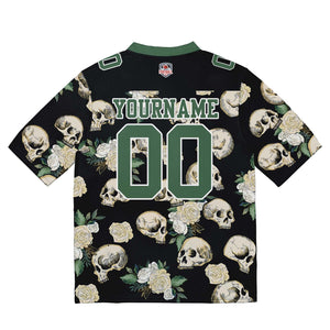 Camiseta de fútbol personalizada con nombre y número del equipo bordados y estampados (Crawl-Green)
