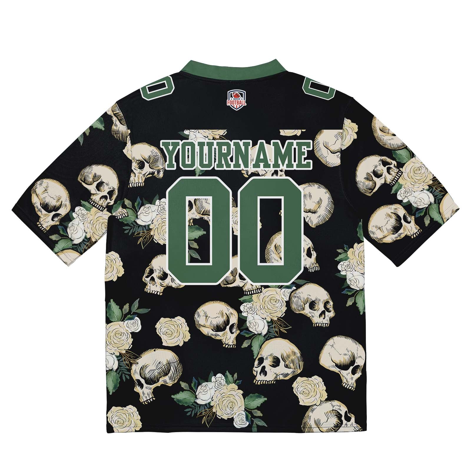 Camiseta de fútbol personalizada con nombre y número del equipo bordados y estampados (Crawl-Green)