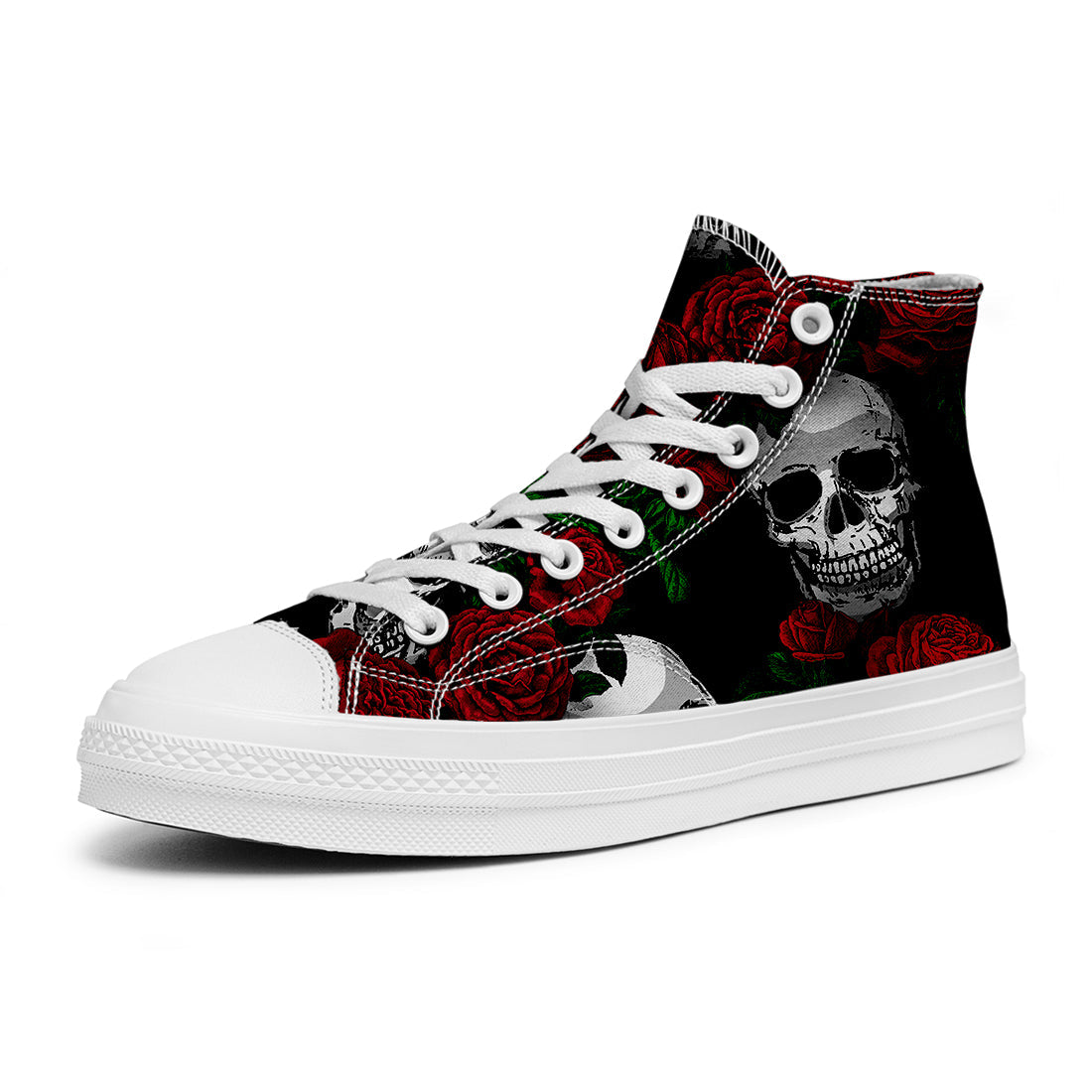 Resalta tu estilo con las zapatillas de lona de caña media Skeleton para hombre y mujer
