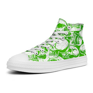 Resalta tu estilo con las zapatillas de lona de caña media Skeleton para hombre y mujer