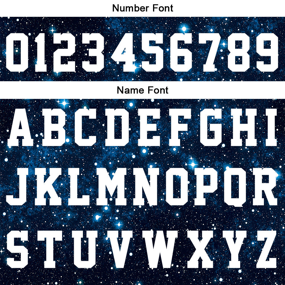 Uniforme de baloncesto personalizado con estampado de cielo estrellado-impreso con tu logotipo-nombre y número