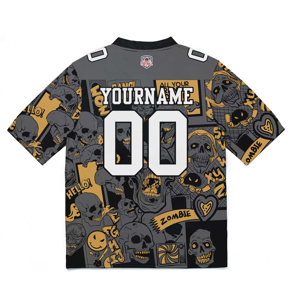 Camiseta de fútbol personalizada con nombre y número del equipo impresos y bordados-color naranja