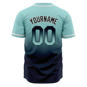Camisetas de béisbol personalizadas con degradado nombre número y logotipo