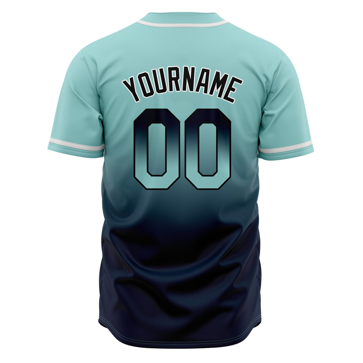 Camisetas de béisbol personalizadas con degradado nombre número y logotipo