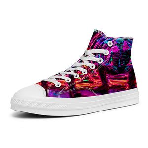 Resalta tu estilo con las zapatillas de lona de caña media Skeleton para hombre y mujer