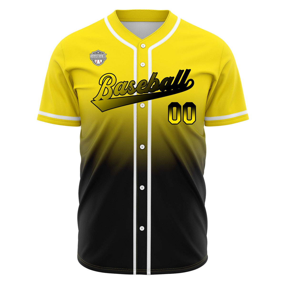 Camisetas de béisbol personalizadas con degradado nombre número y logotipo