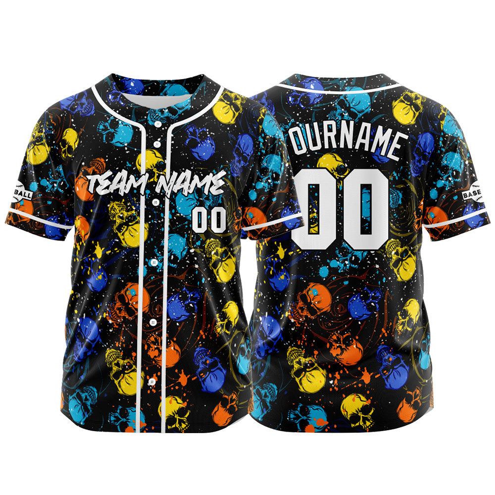 Camiseta de béisbol personalizada para hombres mujeres ni?os y jóvenes con bordados y estampados en azul y amarillo