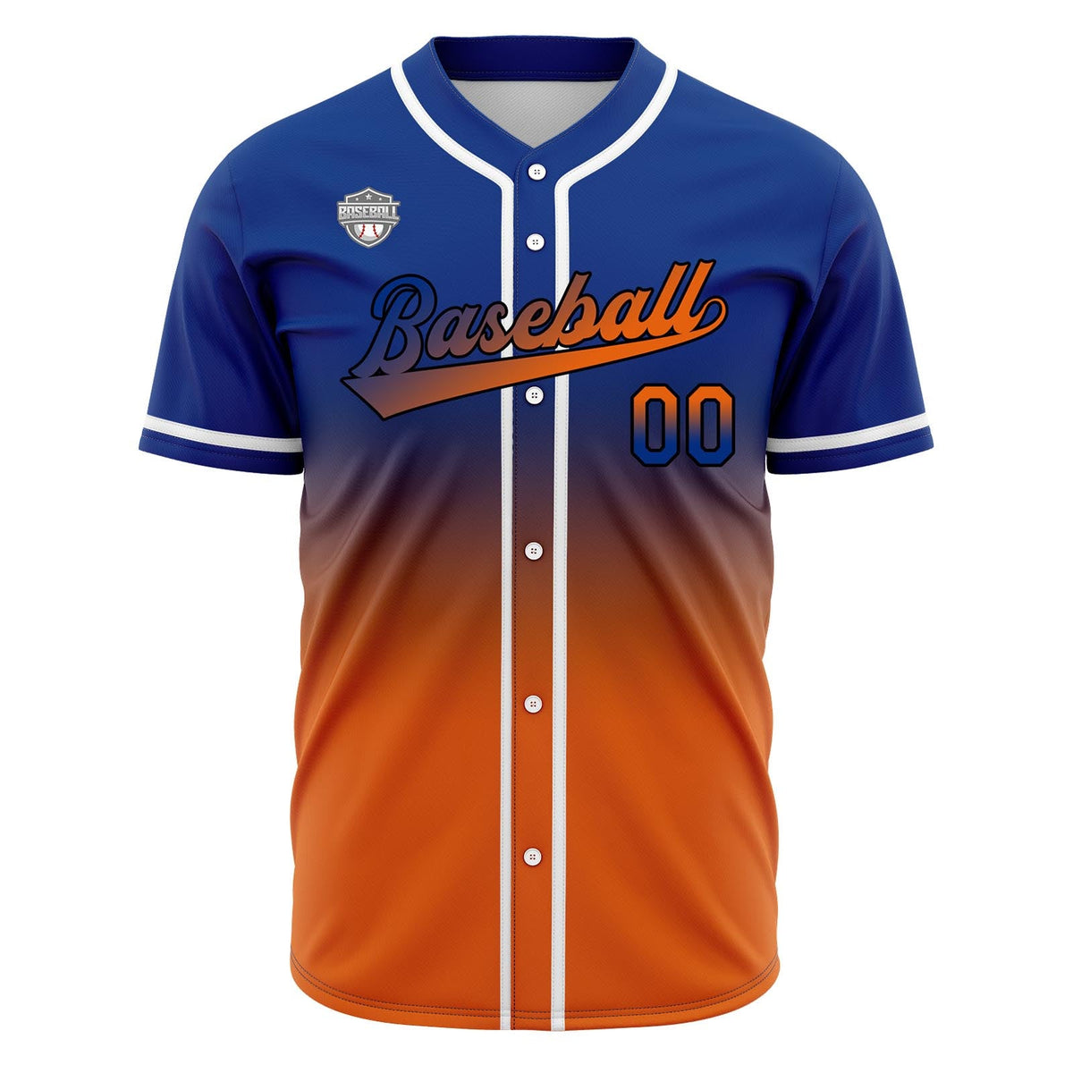 Camisetas de béisbol personalizadas con degradado nombre número y logotipo