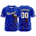 Camiseta de béisbol personalizada para hombres mujeres ni?os y jóvenes con bordados y estampados en color azul