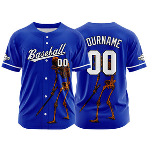 Camiseta de béisbol personalizada para hombres mujeres ni?os y jóvenes con bordados y estampados en color azul