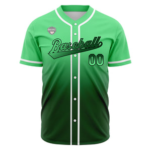 Camisetas de béisbol personalizadas con degradado nombre número y logotipo