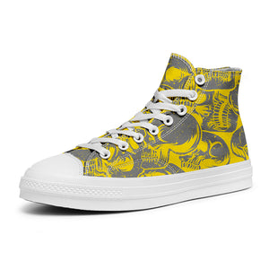 Resalta tu estilo con las zapatillas de lona de caña media Skeleton para hombre y mujer