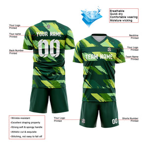 custom soccer uniform jersey kids adults personalized set jersey shirt green