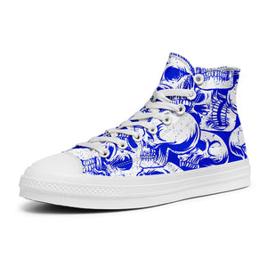 Resalta tu estilo con las zapatillas de lona de caña media Skeleton para hombre y mujer