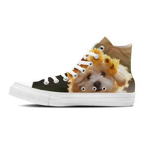 Whiskers Wonderland: Adéntrate en la ternura unisex con nuestras adorables zapatillas de lona de corte medio-con divertidos diseños de gatitos para hombres y mujeres