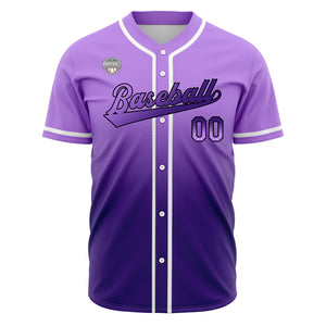 Camisetas de béisbol personalizadas con degradado nombre número y logotipo