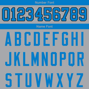 custom authentic gradient fashion football jersey gray-blue-black