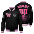Chaqueta universitaria personalizada estilo Letterman para hombres-mujeres y jóvenes-color rosa