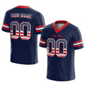 custom authentic football jersey navy-red-white mesh size 7x