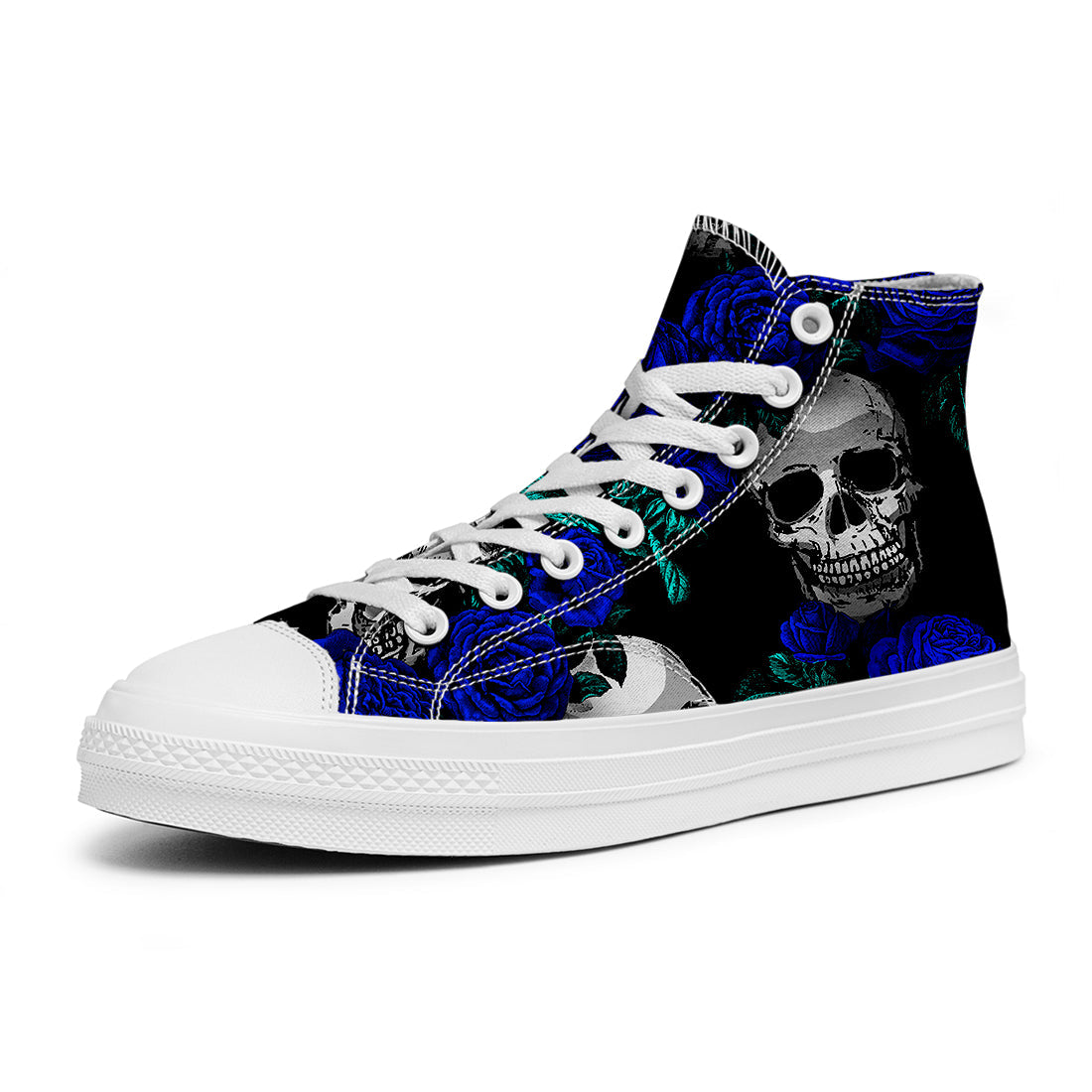 Resalta tu estilo con las zapatillas de lona de caña media Skeleton para hombre y mujer