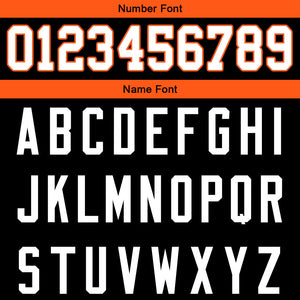 custom authentic drift fashion football jersey black  -orange