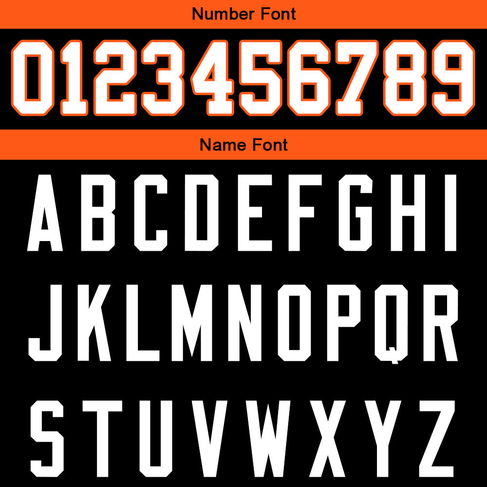 custom authentic drift fashion football jersey black  -orange