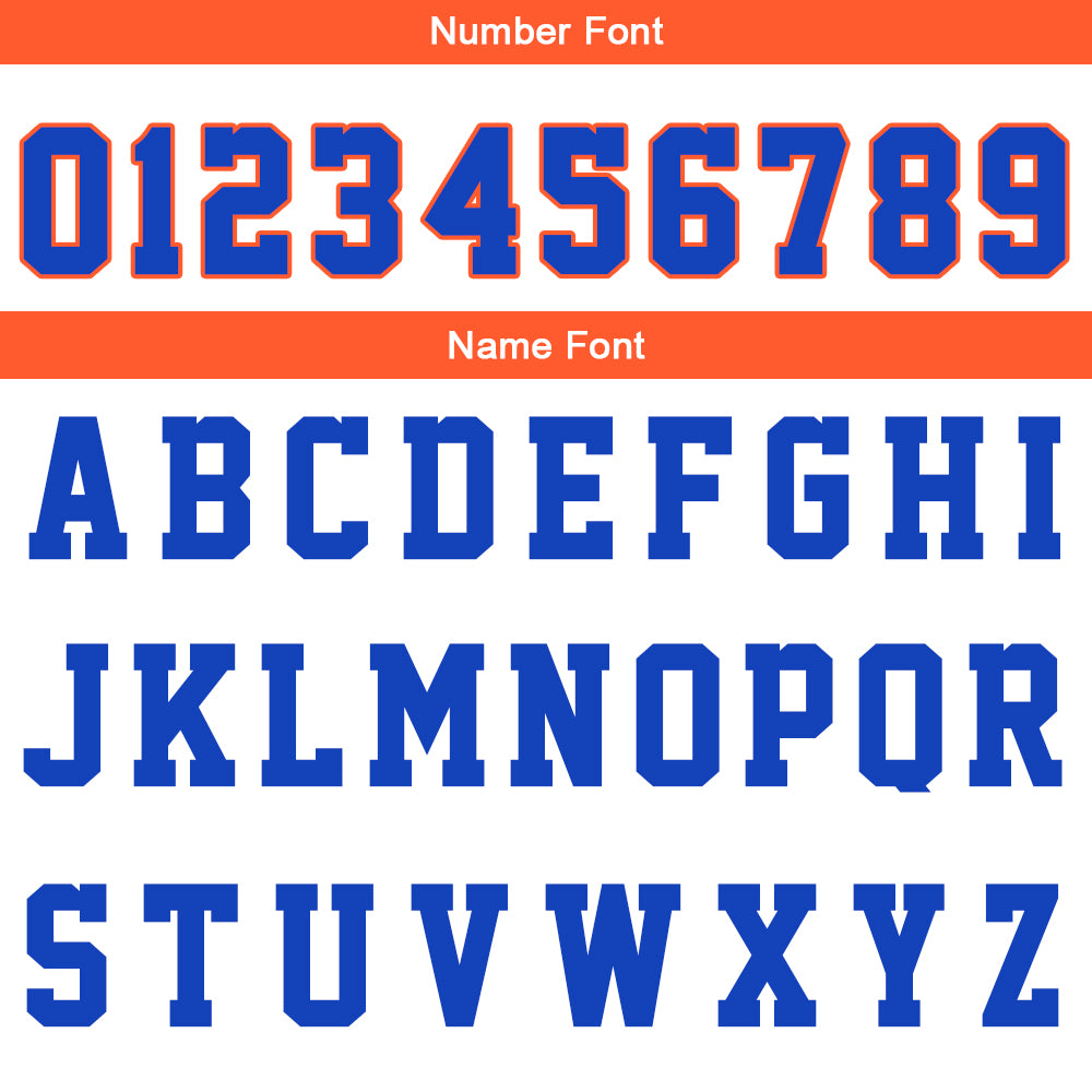 Uniforme de baloncesto personalizado en blanco-naranja y azul marino con tu logotipo-nombre y número impresos
