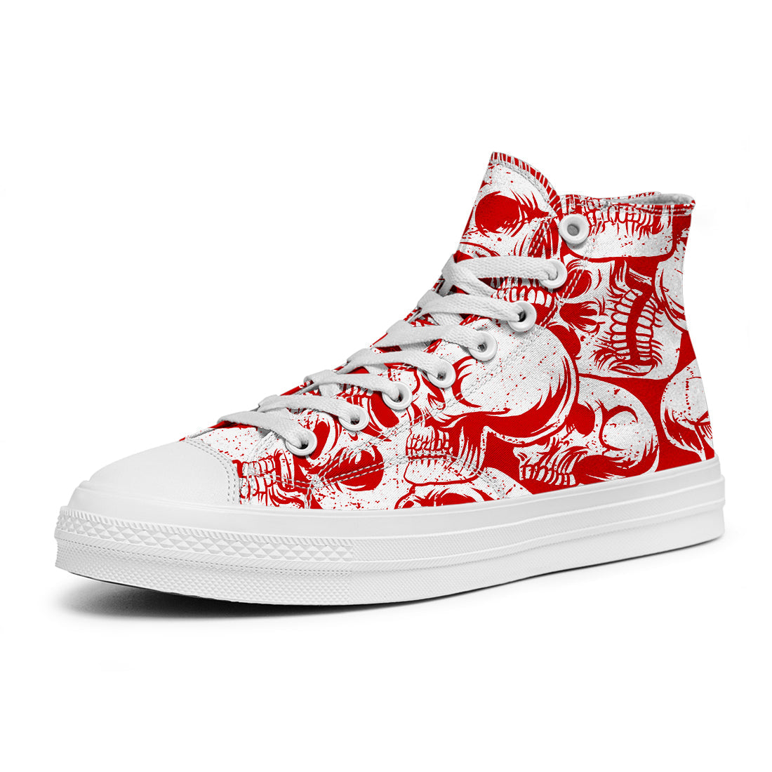 Resalta tu estilo con las zapatillas de lona de caña media Skeleton para hombre y mujer