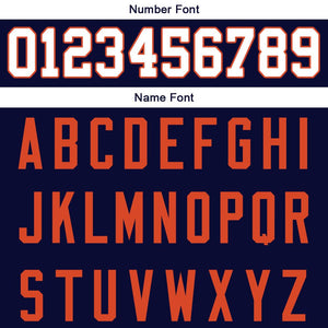 custom authentic gradient fashion football jersey navy-orange-white