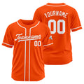 Camiseta de béisbol personalizada con diseño bordado & estilo hip hop & color naranja y blanco