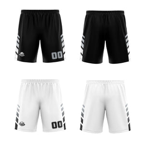 Traje de baloncesto reversible personalizado en negro-blanco y gris para adultos y niños