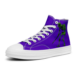 Resalta tu estilo con las zapatillas de lona de caña media Skeleton para hombre y mujer
