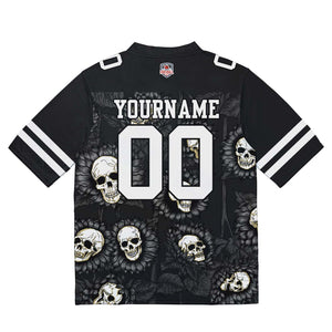 Camiseta de fútbol personalizada con nombre y número del equipo bordados y estampados -Girasol -Gris oscuro