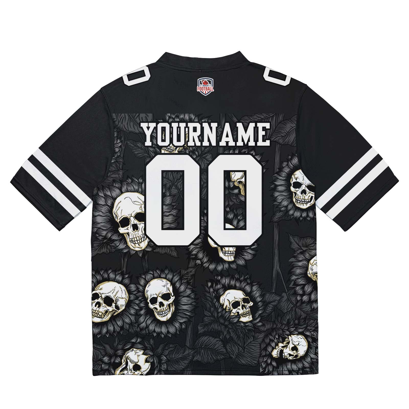 Camiseta de fútbol personalizada con nombre y número del equipo bordados y estampados -Girasol -Gris oscuro