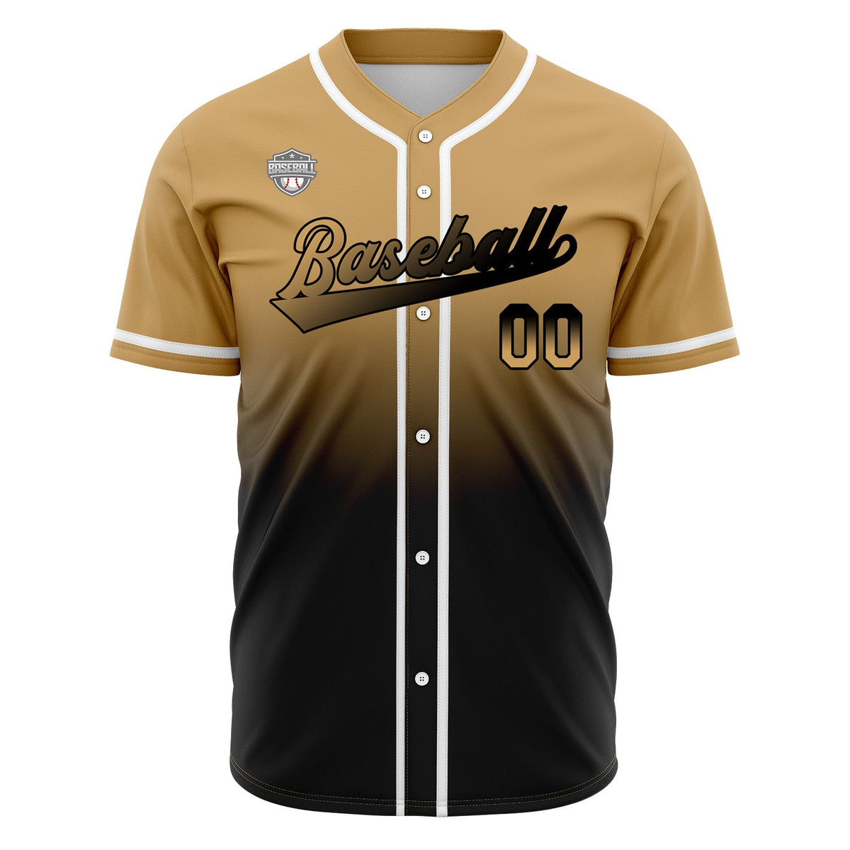 Camisetas de béisbol personalizadas con degradado nombre número y logotipo