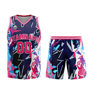 Uniforme de baloncesto personalizado de color rojo roto con tu logotipo-nombre y número impresos